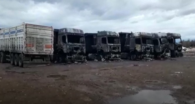 Alev alev yanan 5 tır kullanılmaz hale geldi