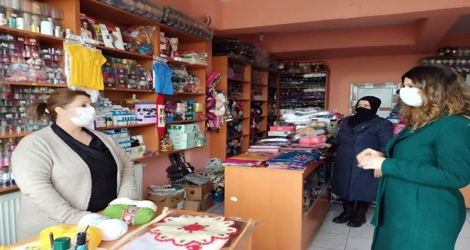 Vali Hüseyin Öner’in eşi Zehra Mine Öner kadın girişimci esnafı ziyaret etti