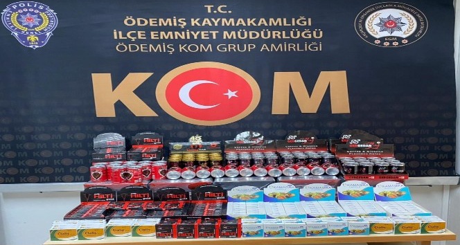 İzmir’de cinsel içerikli ürün ve uyuşturucu operasyonu