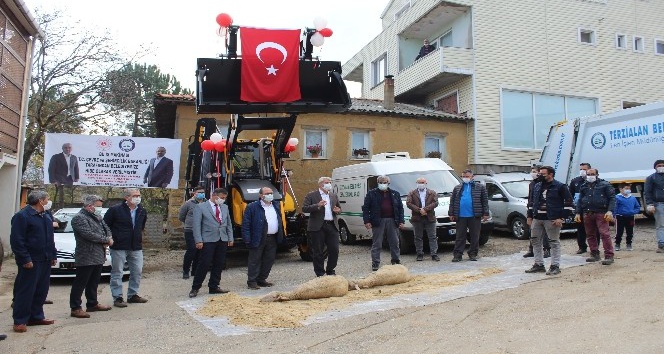 Terzialan Belediyesi’ne hibe araçlar dua ile hizmete girdi
