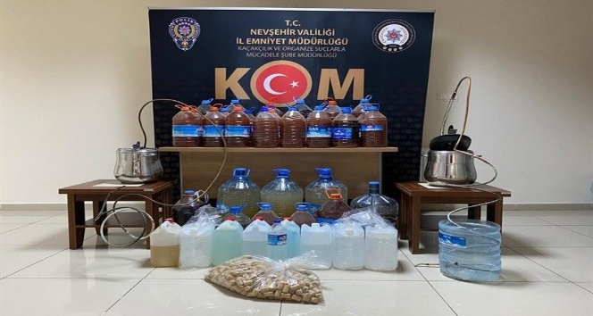 Avanos’ta sahte alkol operasyonu düzenlendi