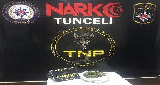Tunceli’de uyuşturucu ile mücadele: 1 gözaltı