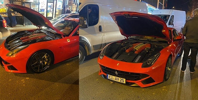 İstanbul’da 5 milyon liralık ultra lüks otomobil yolda kaldı