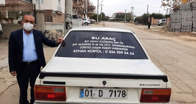 Otomobilini yaşlılara hizmet aracı yaptı