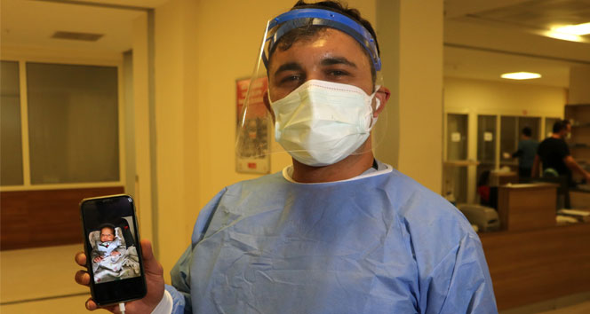 Doktor baba 1 aylık evladına dokunamamanın üzüntüsünü yaşıyor