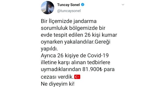 Ordu’da kumar oynayan 26 kişiye 81 bin 900 lira ceza