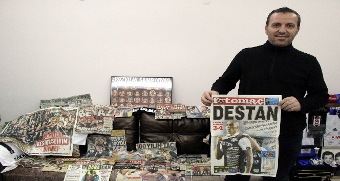 35 yıldır Beşiktaş’ın gazetede çıkan haberlerini biriktiriyor