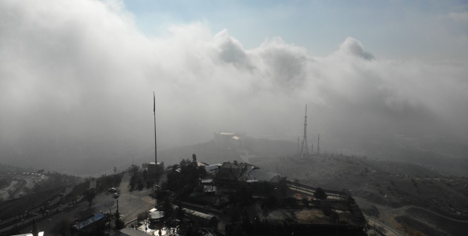 Harput'ta sis bulutlarının görsel şöleni