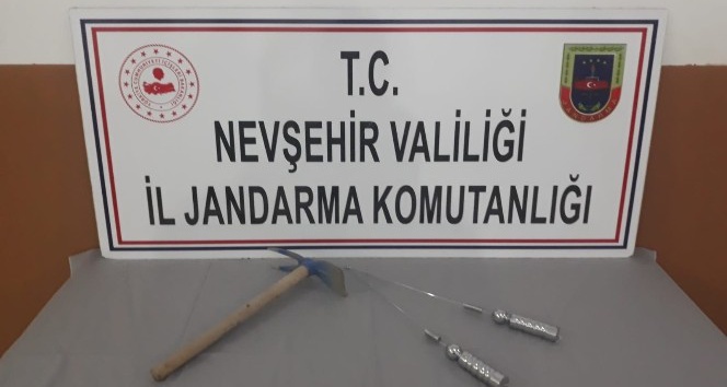Nevşehir’de define avcısı suçüstü yakalandı