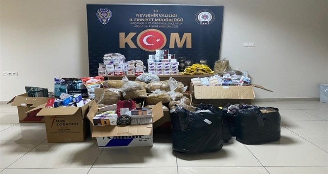 Nevşehir Emniyetinden 9 işyerine kaçak tütün operasyonu