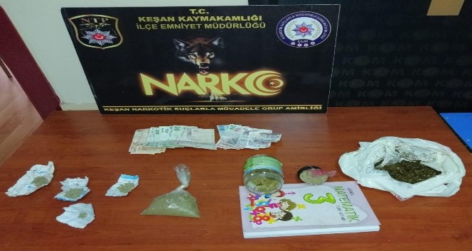 Keşan’da uyuşturucu tacirlerine operasyon: 3 tutuklama