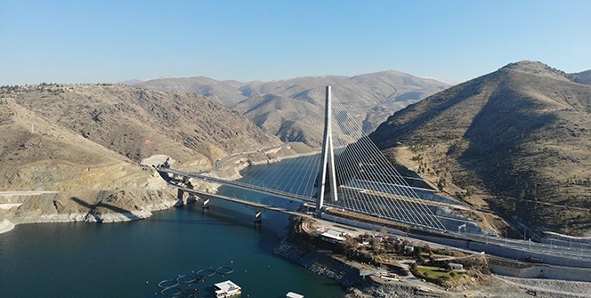 2 bin 400 metre tünelle bağlanan Kömürhan Köprüsü açılışa hazır