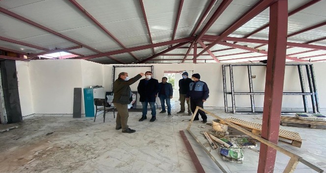 Hüyük Gençlik Merkezi inşaat alanında inceleme yapıldı