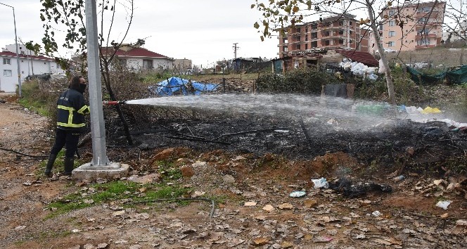 Sinop’ta çöp yangını korkuttu