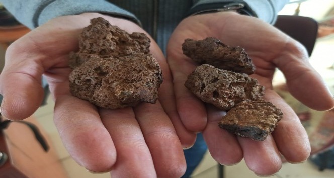 Siirt’te bir kişi, tarlasında bulduğu taşları 50 bin dolardan satışa çıkardı