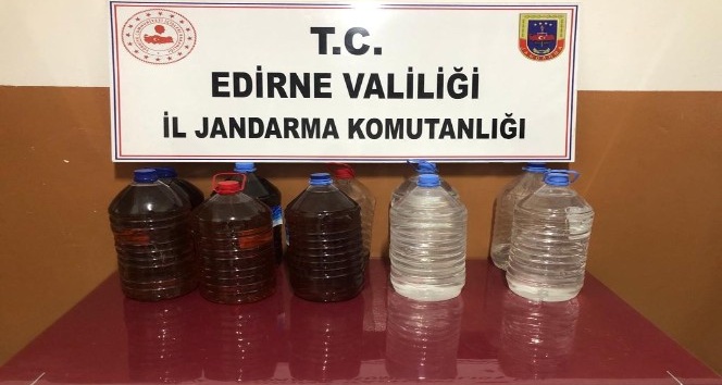 Edirne’de 110 litre kaçak içki