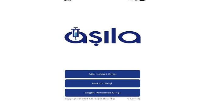 Covid-19 aşılarının takibi “Aşıla” uygulamasında