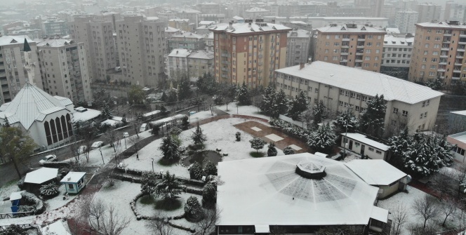 İstanbul'da drone ile kar manzaraları