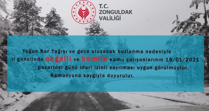 Zonguldak’ta eğitime 1 gün ara