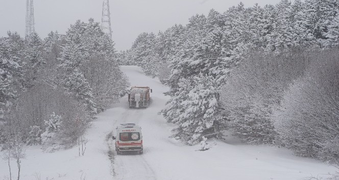 Karla kaplı köyde rahatsızlanan Covid-19 hastası çift, 4 saatlik mücadele ile kurtarıldı
