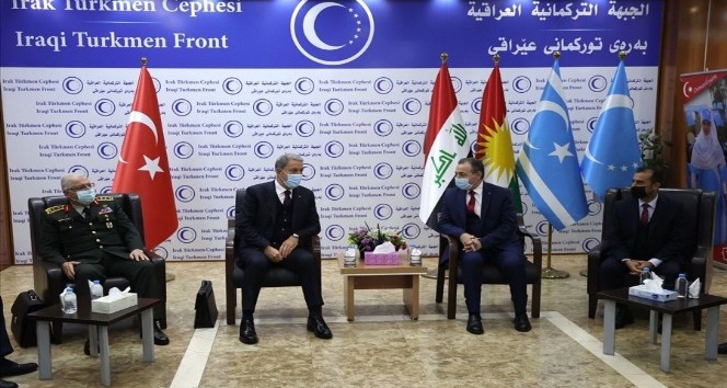 Bakan Akar, IKBY Başkanı Barzani ile görüştü