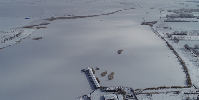 Sivas’ta Sibirya soğukları, Ulaş gölü dondu