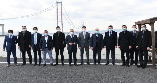 AK Parti Grup Başkanvekili Turan, 1915 Çanakkale Köprüsü’nün inşaat şantiyesini gezdi