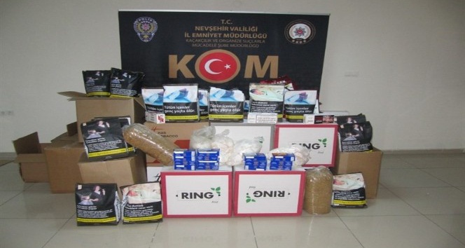 Nevşehir’de 87 kilo kaçak tütün ele geçirildi