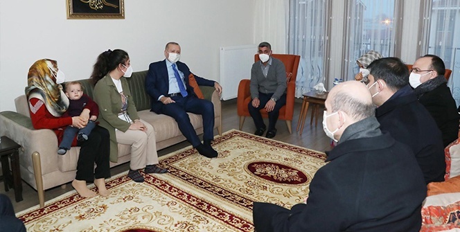 Cumhurbaşkanı Erdoğan'dan ev ziyareti