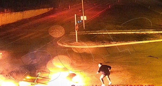 Bir anda alev topuna döndü, faciadan dönüldü