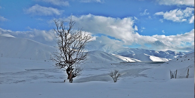 Yüksekova Dilimli Barajı tamamen dondu