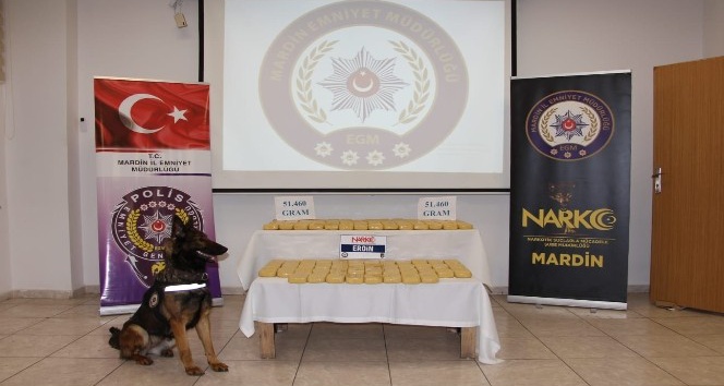 Mardin’de 51 kilo 460 gram eroin ele geçirildi