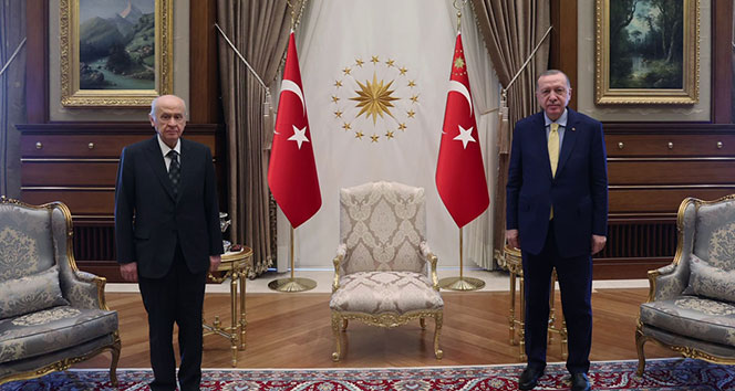 Cumhurbaşkanı Erdoğan, Bahçeli görüşmesi başladı
