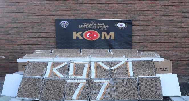 Yalova’da 1 milyon 300 bin adet kaçak sigara ele geçirildi