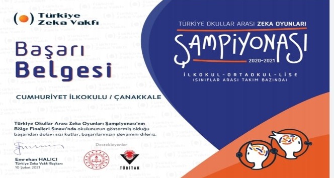 Çan Cumhuriyet İlkokulundan üstün başarı