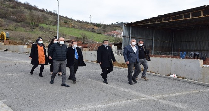 Çan Devlet Hastanesi inşaatında inceleme