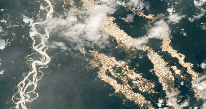 NASA yayınladığı fotoğraflarla Amazon&#039;un &#039;altın nehirlerini&#039; ortaya çıkardı