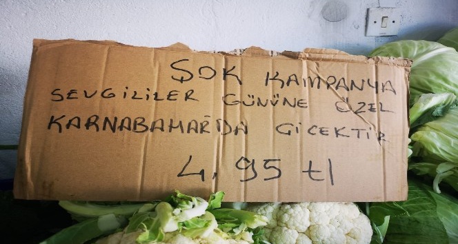 Halk arasında ’çiçek’ olarak bilinen karnabaharda 14 Şubat kampanyası