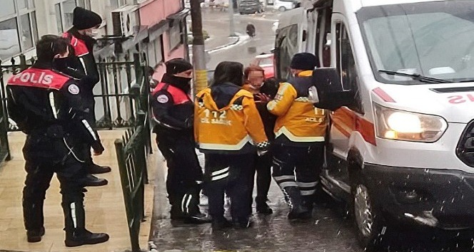 Eşi tarafından darp edilen kadın hastanelik oldu