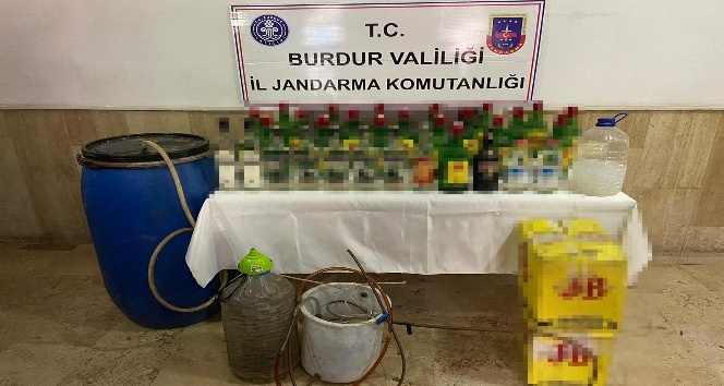 Burdur’da sahte içki imal eden 2 kişi yakalandı