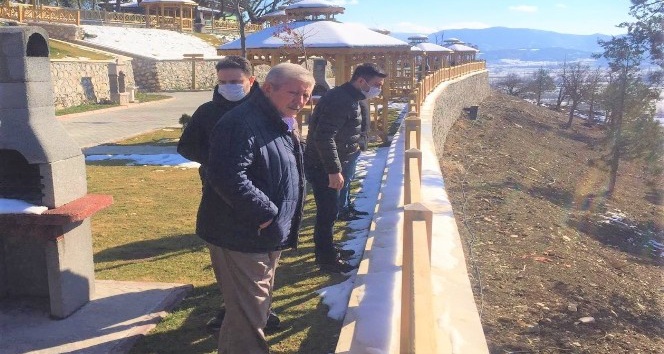 Başkan Sarı, Serçoban mesire alanındaki genişletme çalışmasını inceledi