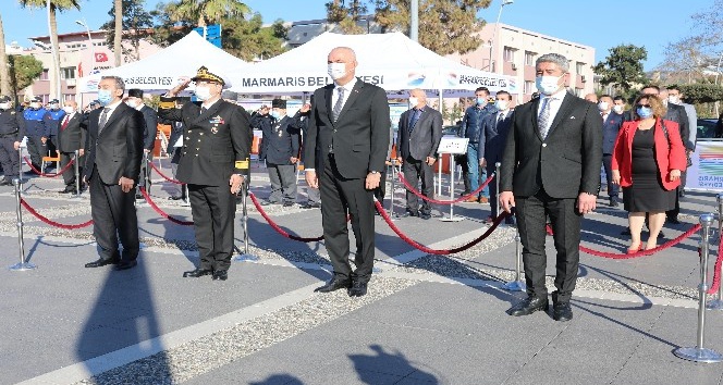 Atatürk’ün Marmaris’e gelişinin 86.yılı törenle kutlandı