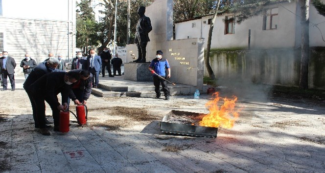 Osmaneli’de yangın söndürme tatbikatı