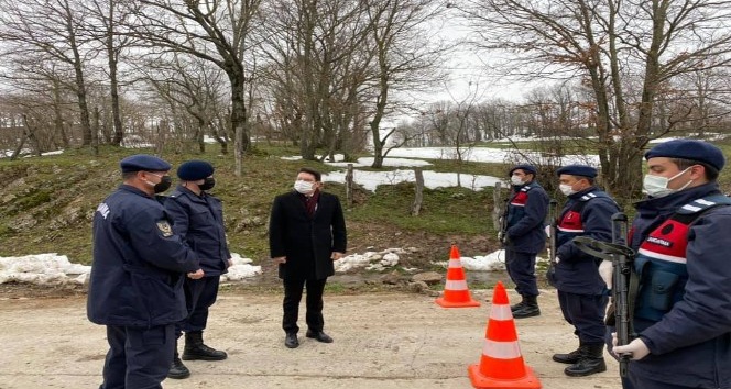 Kaymakam Göktaş karantina tedbirlerini yerinde inceledi