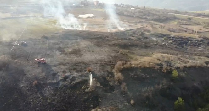 Karabük’te anız yangını: 30 dönüm alan zarar gördü