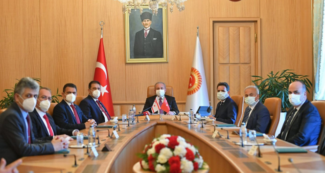 TBMM Başkanı Mustafa Şentop, KKTC Başbakanı Ersan Saner ile görüştü
