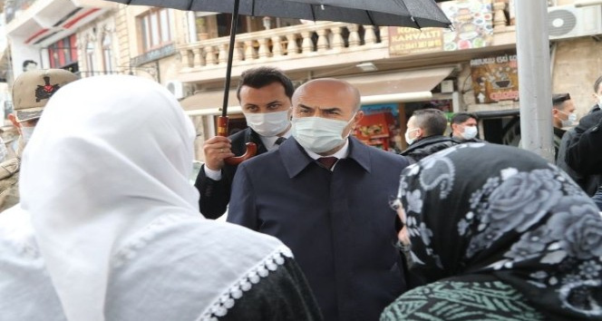 Mardin Valisi Demirtaş, korona virüs denetimine katıldı