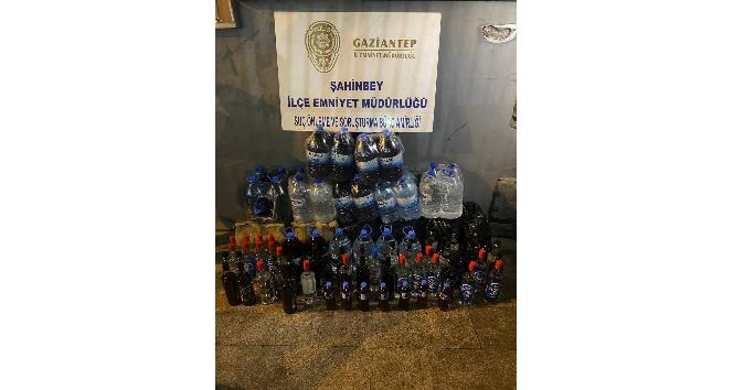 Gaziantep’te 321 litre kaçak alkol ele geçirildi