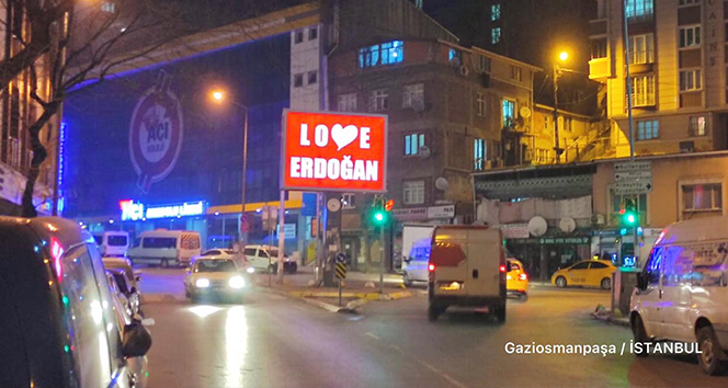 Gaziosmanpaşa Belediyesi&#039;nden &#039;Stop Erdoğan&#039;a cevap: &#039;Love Erdoğan&#039;