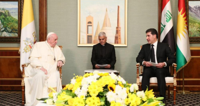 Papa Francis Erbil’de IKBY yetkilileri ile görüştü